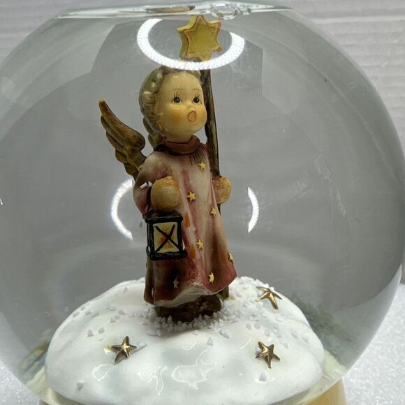 VTG Goebel‎ M.J. Hummel Musical Snow Globe Angel Lantern Christmas Song #343 New - Picture 6 of 14